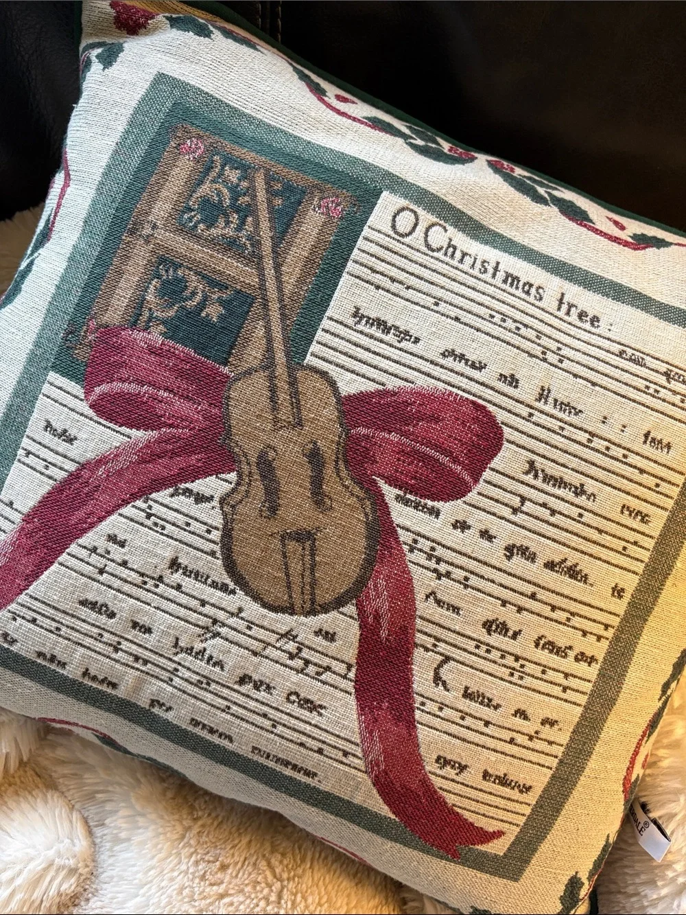 Riverdale oh Christmas tree Holiday Music Sheet Decorative tapestry Pillow